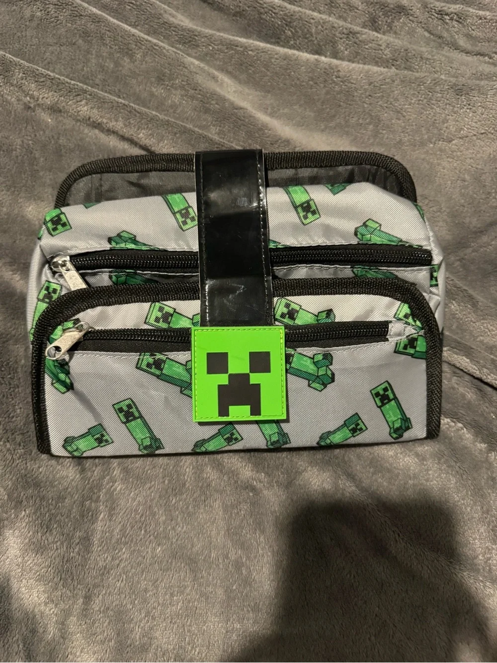 Minecraft Green Creeper Pencil Case - Travel Organizer